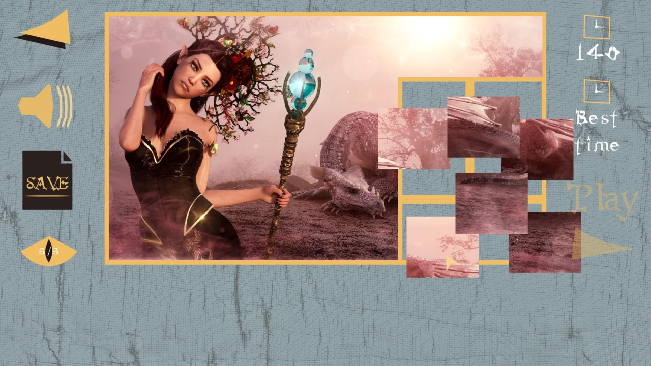 Dragons and Girls Puzzle Banner